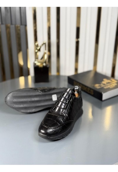 YENİ SEZON SPOR ZRA MODEL - SİYAH KROKAN DERİ