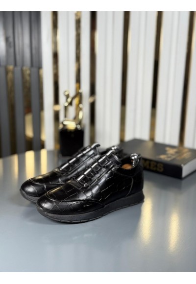 YENİ SEZON SPOR ZRA MODEL - SİYAH KROKAN DERİ