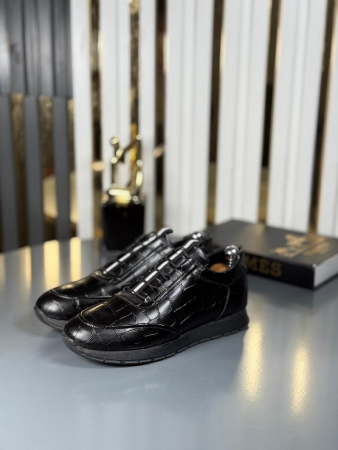 YENİ SEZON SPOR ZRA MODEL - SİYAH KROKAN DERİ