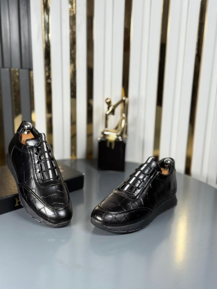 YENİ SEZON SPOR ZRA MODEL - SİYAH KROKAN DERİ