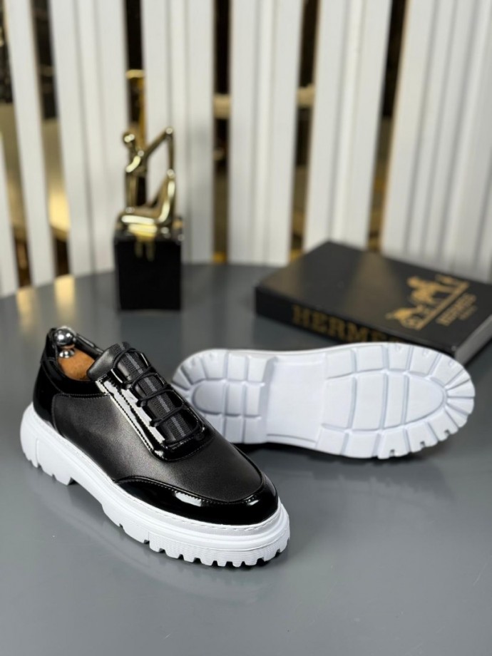  YENİ SEZON CASUAL ZRA MODEL - SİYAH RUGAN VE MAT DERİ