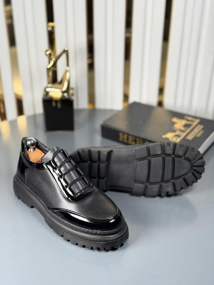  YENİ SEZON CASUAL ZRA MODEL - SİYAH RUGAN VE MAT DERİ