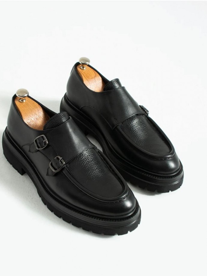 2025 YENİ SEZON EVA  ÇIFT TOKALI MODEL SİYAH DERİ