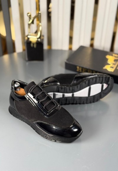  YENİ SEZON SPOR TMY MODEL - SİYAH RUGAN DERİ VE SÜET