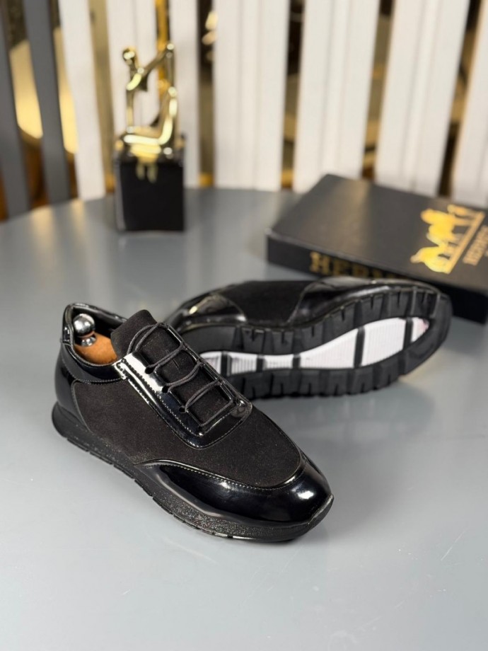  YENİ SEZON SPOR TMY MODEL - SİYAH RUGAN DERİ VE SÜET