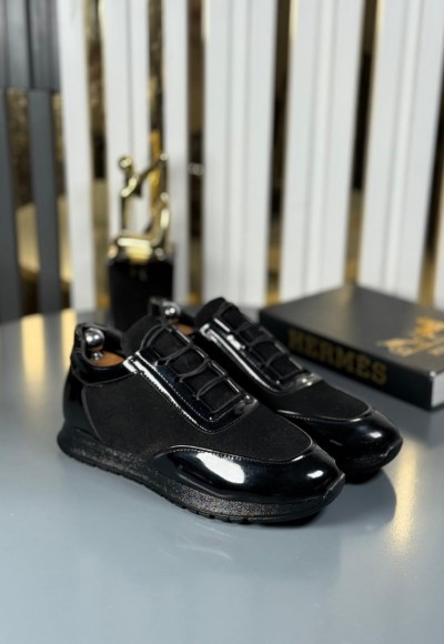  YENİ SEZON SPOR TMY MODEL - SİYAH RUGAN DERİ VE SÜET