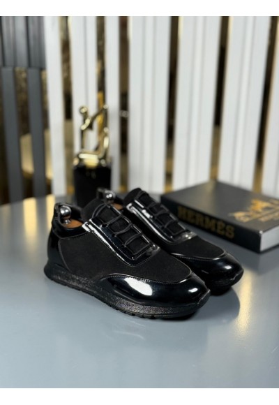  YENİ SEZON SPOR TMY MODEL - SİYAH RUGAN DERİ VE SÜET