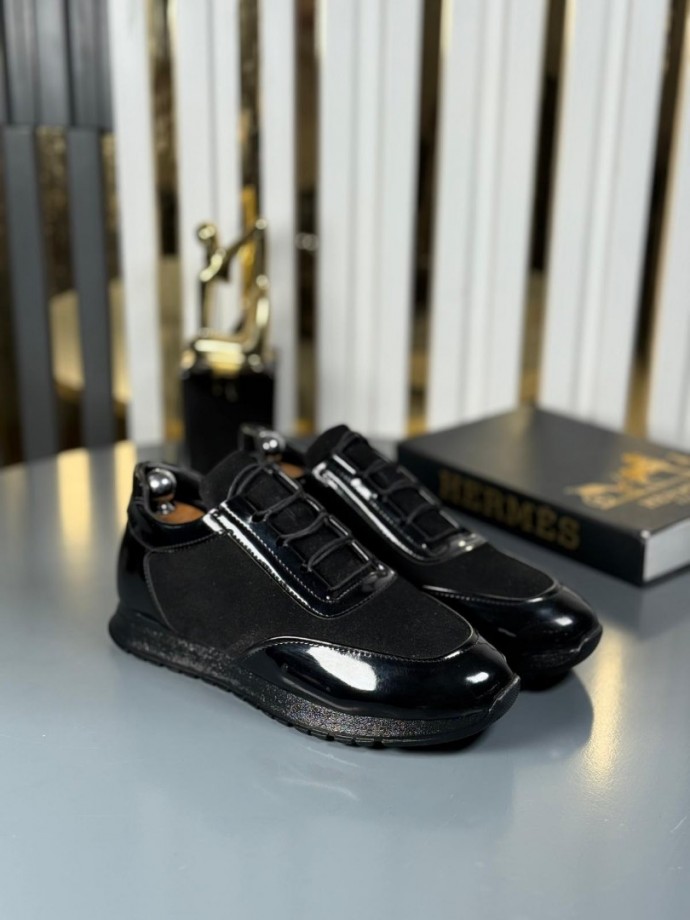  YENİ SEZON SPOR TMY MODEL - SİYAH RUGAN DERİ VE SÜET