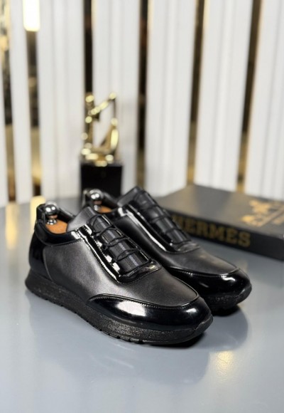  YENİ SEZON SPOR ZRA MODEL - SİYAH RUGAN VE MAT DERİ