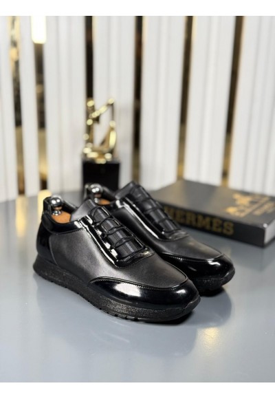  YENİ SEZON SPOR ZRA MODEL - SİYAH RUGAN VE MAT DERİ