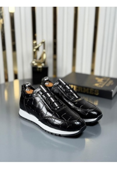 YENİ SEZON SPOR ZRA MODEL - SİYAH KROKAN DERİ