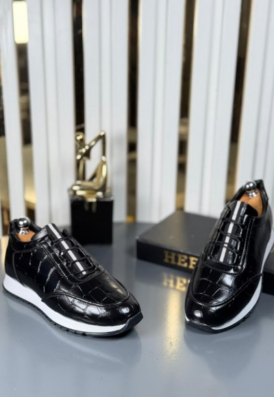 YENİ SEZON SPOR ZRA MODEL - SİYAH KROKAN DERİ