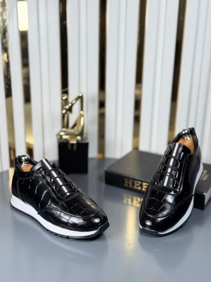 YENİ SEZON SPOR ZRA MODEL - SİYAH KROKAN DERİ