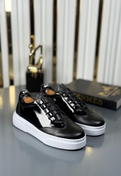  YENİ SEZON CASUAL ZRA MODEL - SİYAH RUGAN VE MAT DERİ