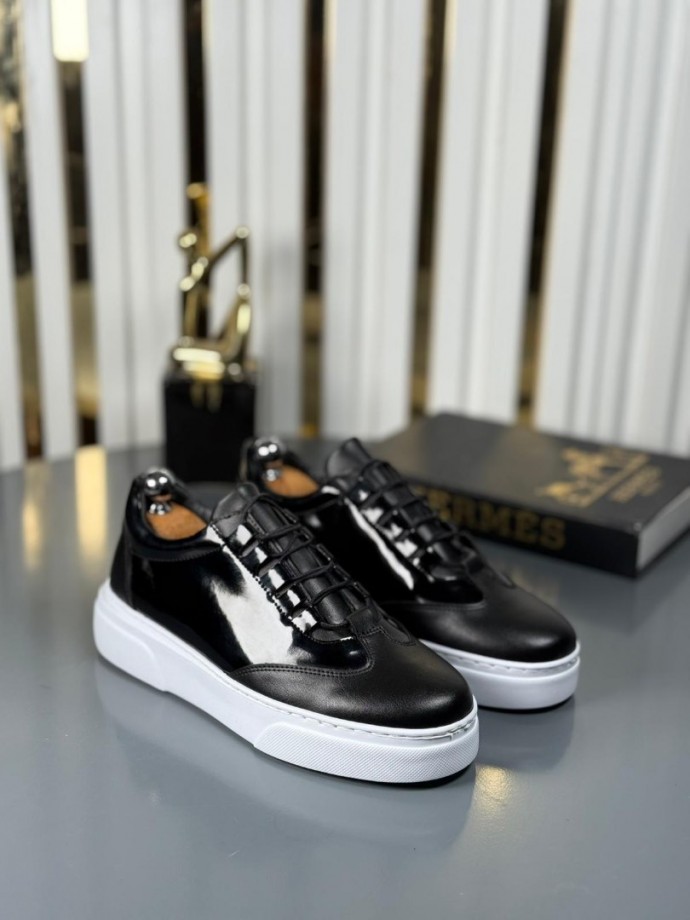  YENİ SEZON CASUAL ZRA MODEL - SİYAH RUGAN VE MAT DERİ