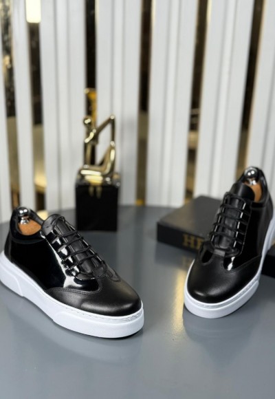  YENİ SEZON CASUAL ZRA MODEL - SİYAH RUGAN VE MAT DERİ