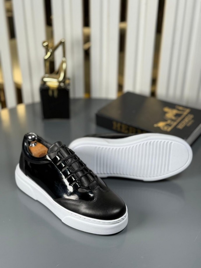  YENİ SEZON CASUAL ZRA MODEL - SİYAH RUGAN VE MAT DERİ