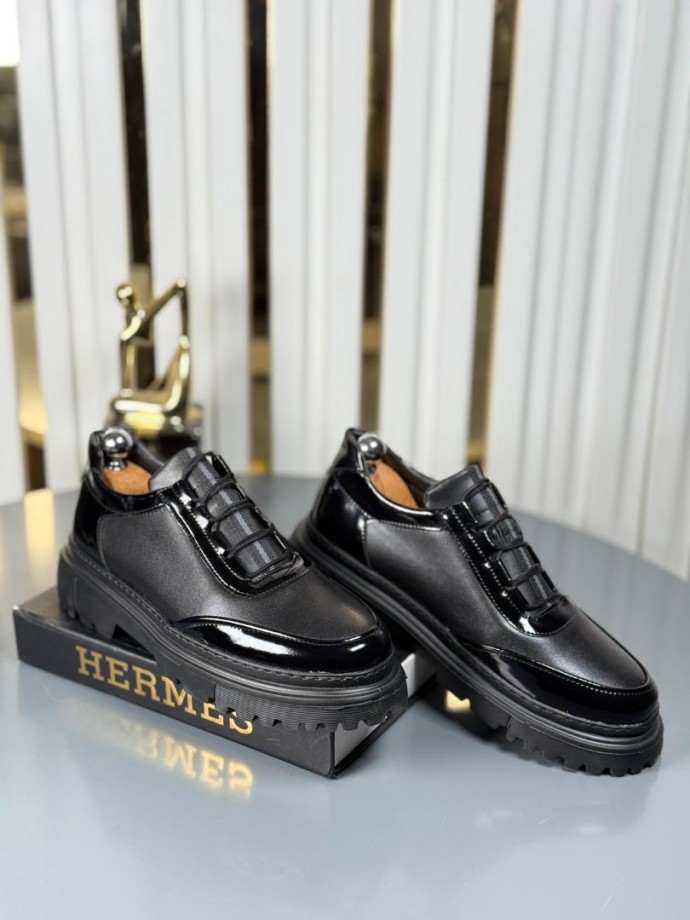  YENİ SEZON CASUAL ZRA MODEL - SİYAH RUGAN VE MAT DERİ