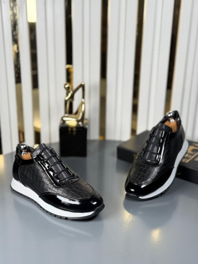  YENİ SEZON CASUAL ZRA MODEL - SİYAH RUGAN VE KROKAN DERİ