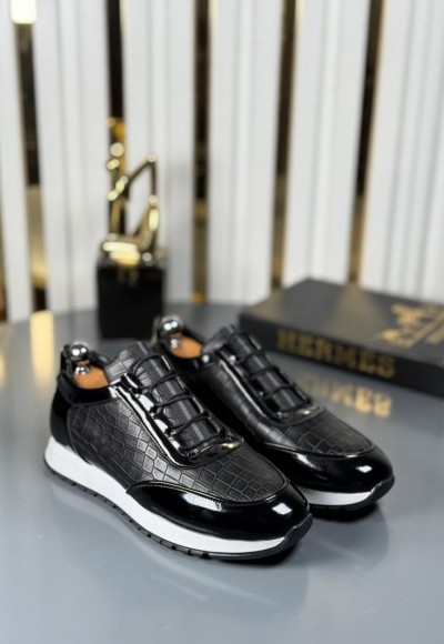  YENİ SEZON CASUAL ZRA MODEL - SİYAH RUGAN VE KROKAN DERİ