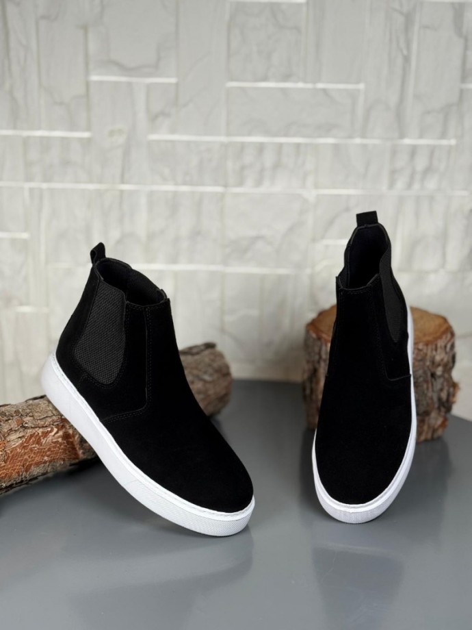 2025 SİYAH SÜET CHELSEA SISLEY EVA TABAN BOT - SİYAH SÜET