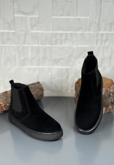 2025 SİYAH SÜET CHELSEA SISLEY EVA TABAN BOT - SİYAH SÜET