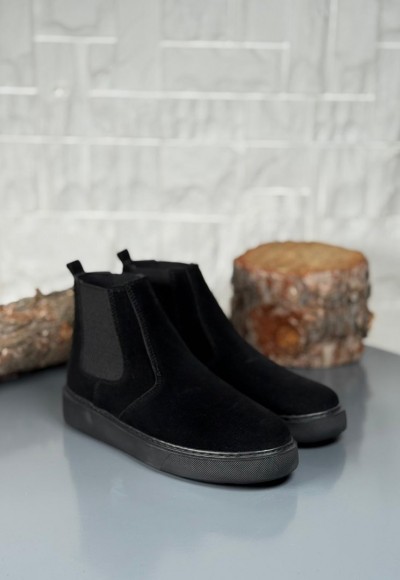 2025 SİYAH SÜET CHELSEA SISLEY EVA TABAN BOT - SİYAH SÜET