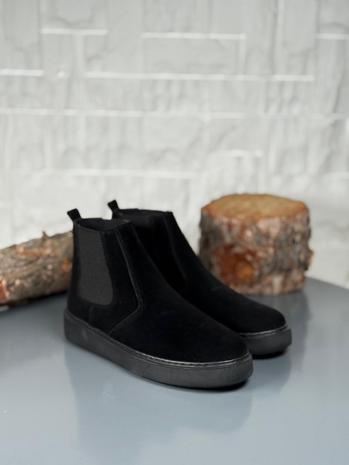 2025 SİYAH SÜET CHELSEA SISLEY EVA TABAN BOT - SİYAH SÜET