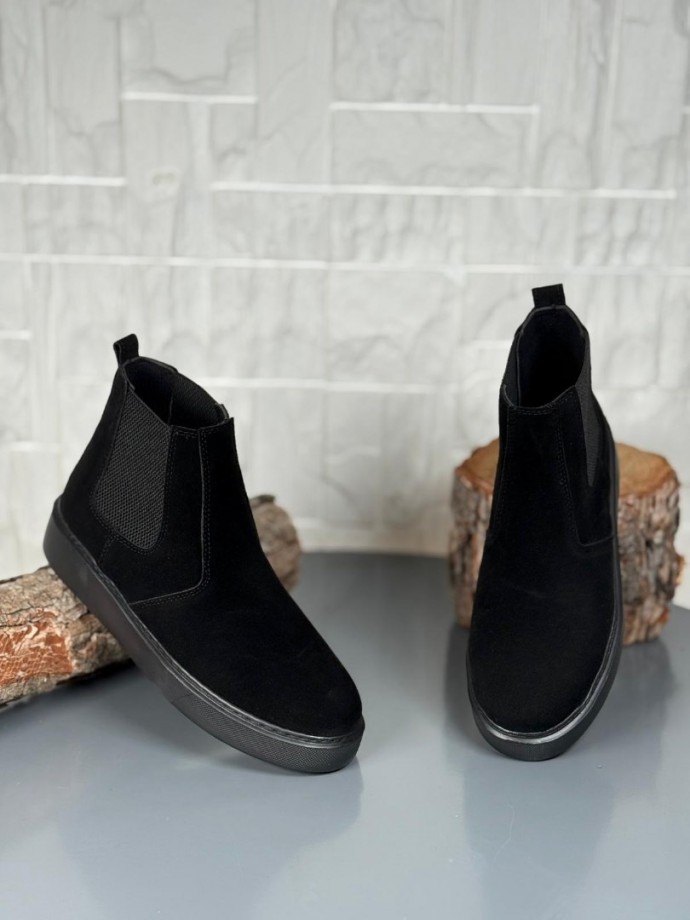 2025 SİYAH SÜET CHELSEA SISLEY EVA TABAN BOT - SİYAH SÜET