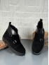 2025 SİYAH DERİ ÇİFT TOKALI EVA TABAN BOT - SİYAH SÜET