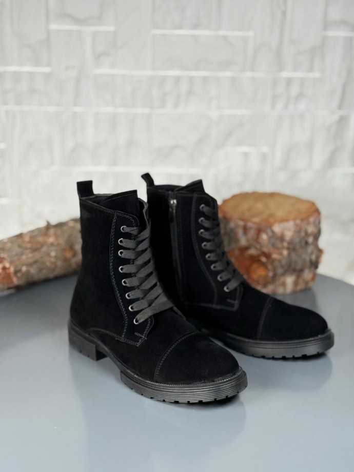  2025 SİYAH SÜET POSTAL EVA TABAN BOT - SİYAH SÜET