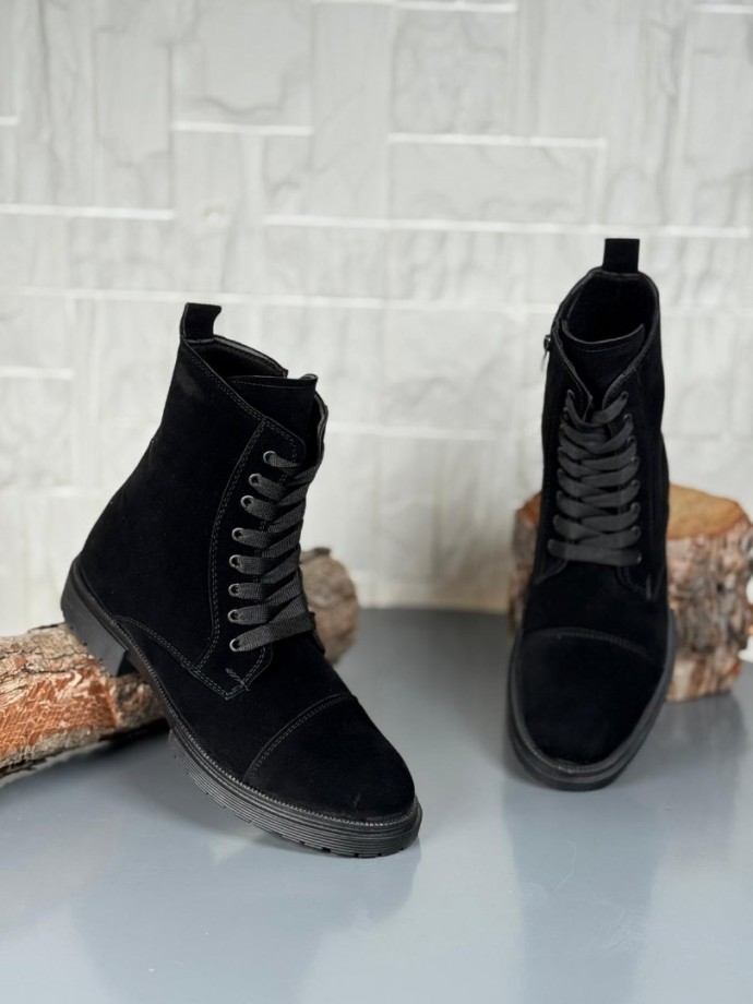  2025 SİYAH SÜET POSTAL EVA TABAN BOT - SİYAH SÜET