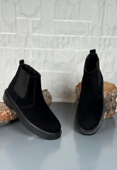 2025 KAHVE SÜET ZRA EVA TABAN BOT - SİYAH SÜET