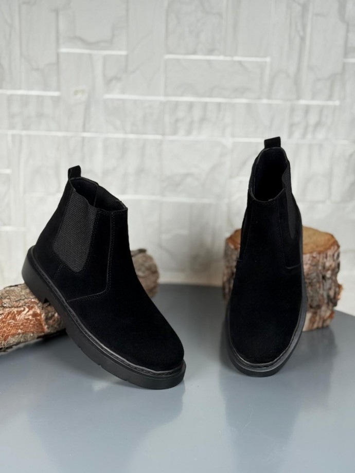 2025 KAHVE SÜET ZRA EVA TABAN BOT - SİYAH SÜET