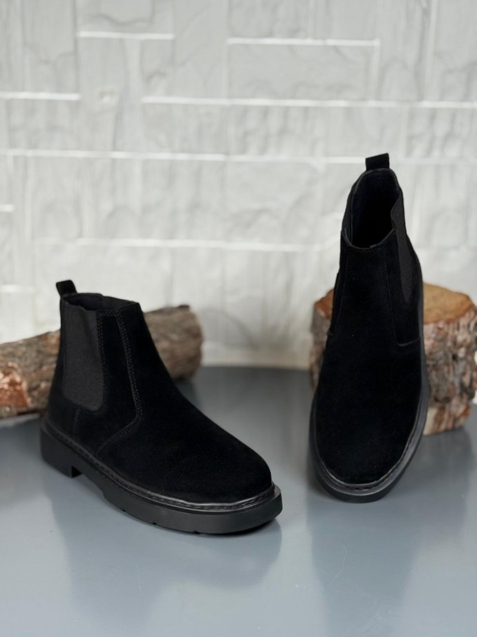 2025 KAHVE SÜET ZRA EVA TABAN BOT - SİYAH SÜET