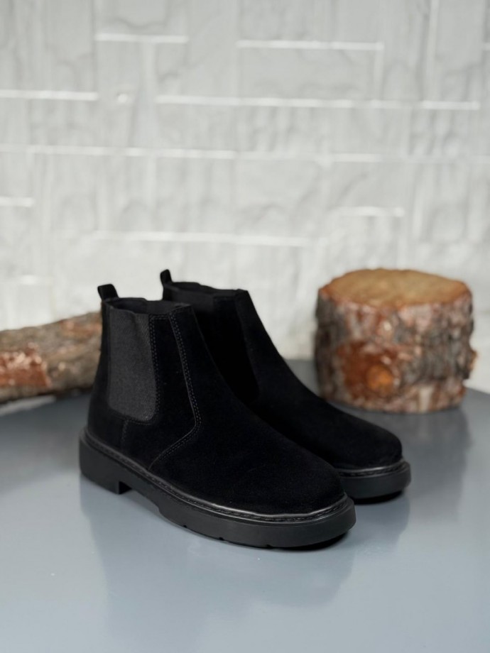 2025 KAHVE SÜET ZRA EVA TABAN BOT - SİYAH SÜET