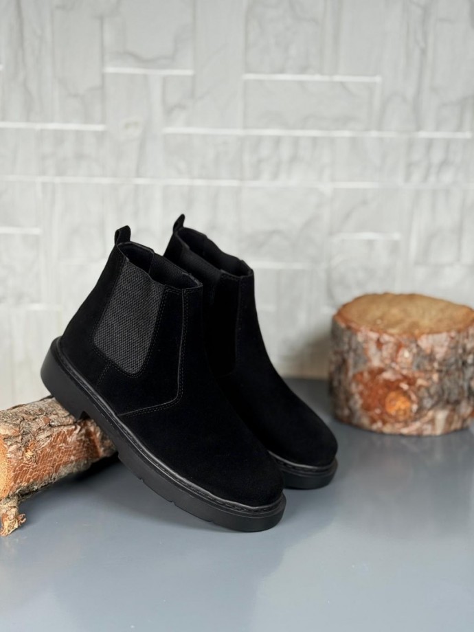 2025 KAHVE SÜET ZRA EVA TABAN BOT - SİYAH SÜET