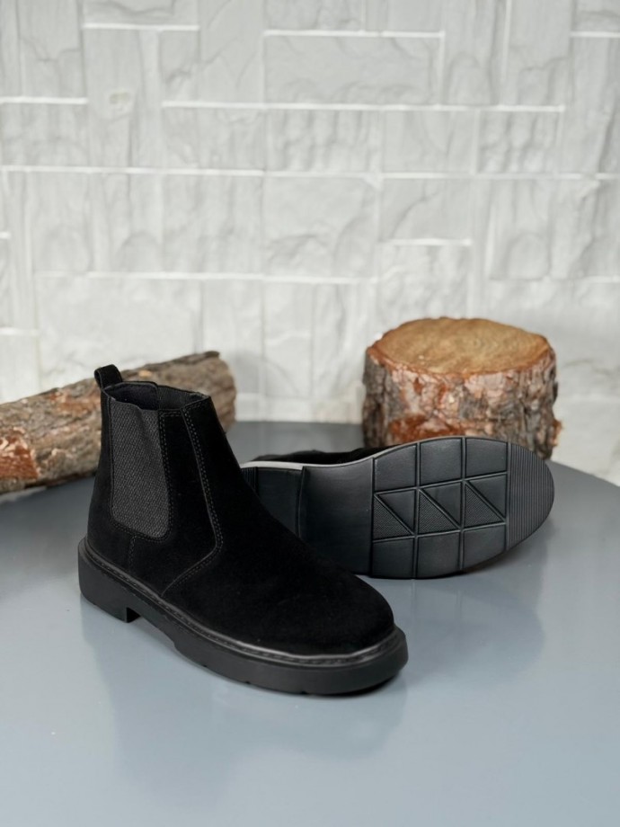 2025 KAHVE SÜET ZRA EVA TABAN BOT - SİYAH SÜET