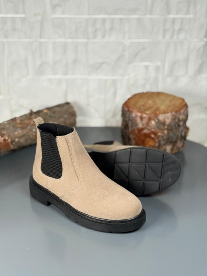 2025 KAHVE SÜET ZRA EVA TABAN BOT - BEJ SÜET