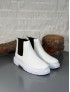 2025 SİYAH BEYAZ DERİ ZRA EVA TABAN BOT - BEYAZ DERİ