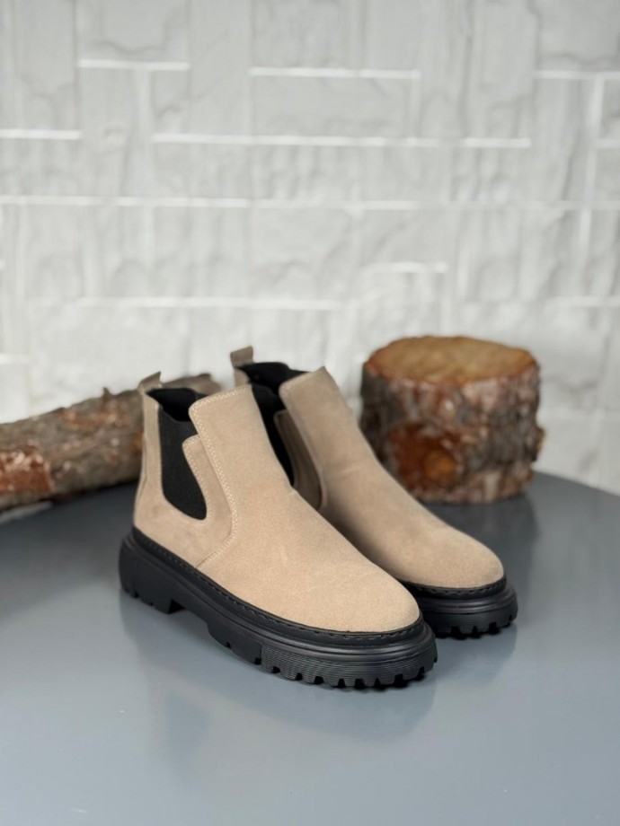  2025 BEJ SÜET  PRD BANDAJLI EVA TABAN BOT - BEJ SÜET