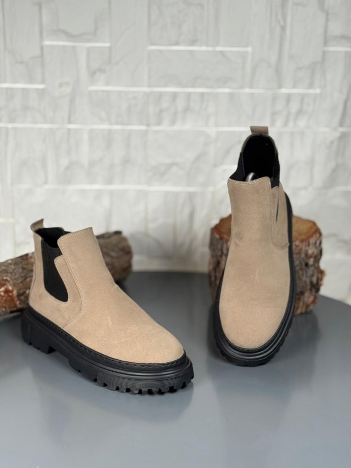  2025 BEJ SÜET  PRD BANDAJLI EVA TABAN BOT - BEJ SÜET