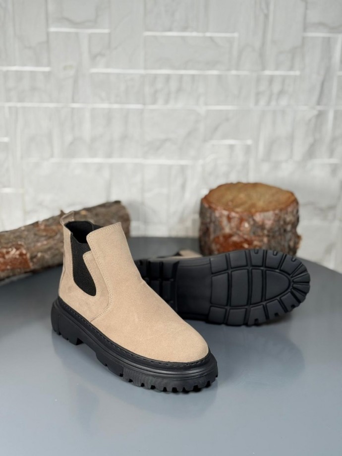  2025 BEJ SÜET  PRD BANDAJLI EVA TABAN BOT - BEJ SÜET