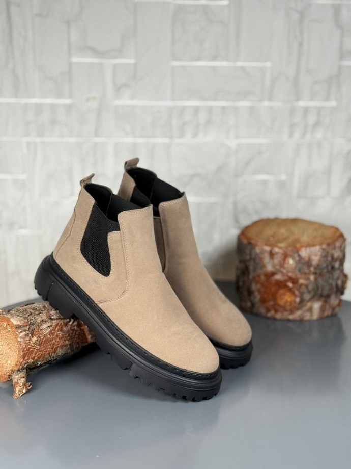  2025 BEJ SÜET  PRD BANDAJLI EVA TABAN BOT - BEJ SÜET