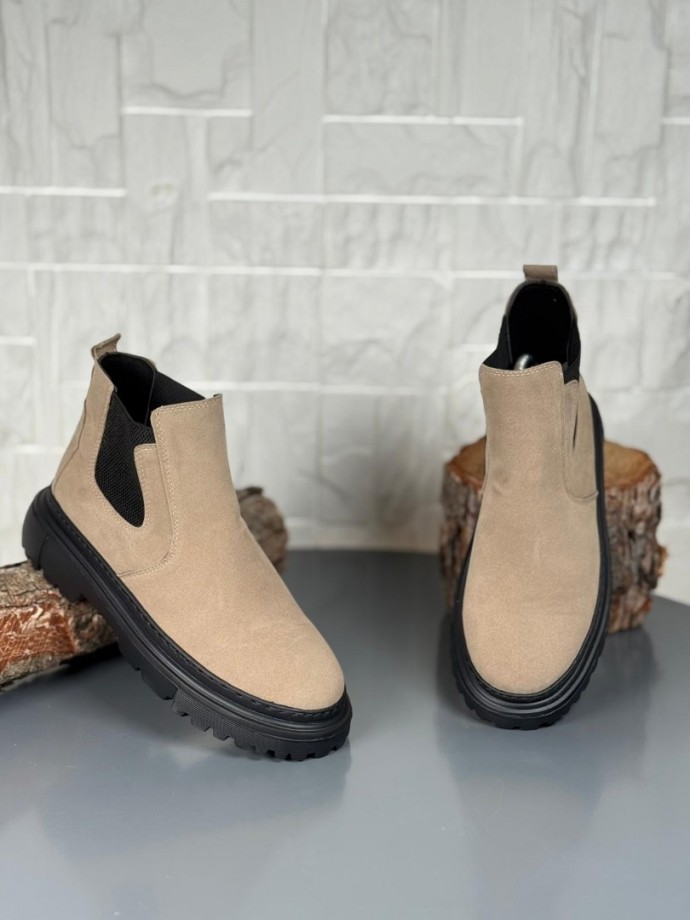  2025 BEJ SÜET  PRD BANDAJLI EVA TABAN BOT - BEJ SÜET