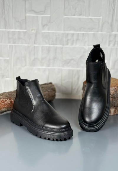  2025 SİYAH DERİ PRD BANDAJLI EVA TABAN BOT - SİYAH DERİ