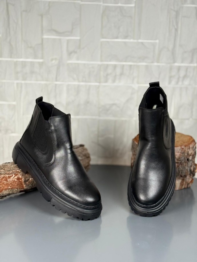  2025 SİYAH DERİ PRD BANDAJLI EVA TABAN BOT - SİYAH DERİ