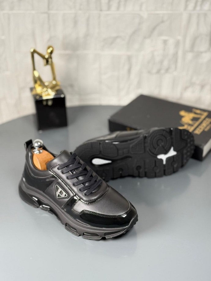 ORJ DERİ İTHAL PRD CASUAL/SPOR EVA TABAN - SİYAH RUGAN VE MAT