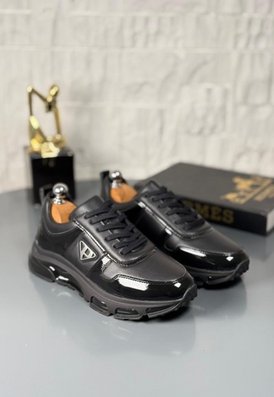 ORJ DERİ İTHAL PRD CASUAL/SPOR EVA TABAN - SİYAH RUGAN VE MAT