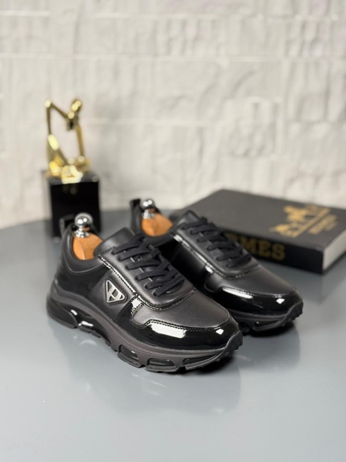 ORJ DERİ İTHAL PRD CASUAL/SPOR EVA TABAN - SİYAH RUGAN VE MAT